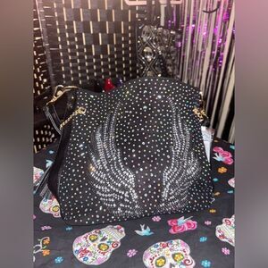 Rhinestone Wings Handbag
